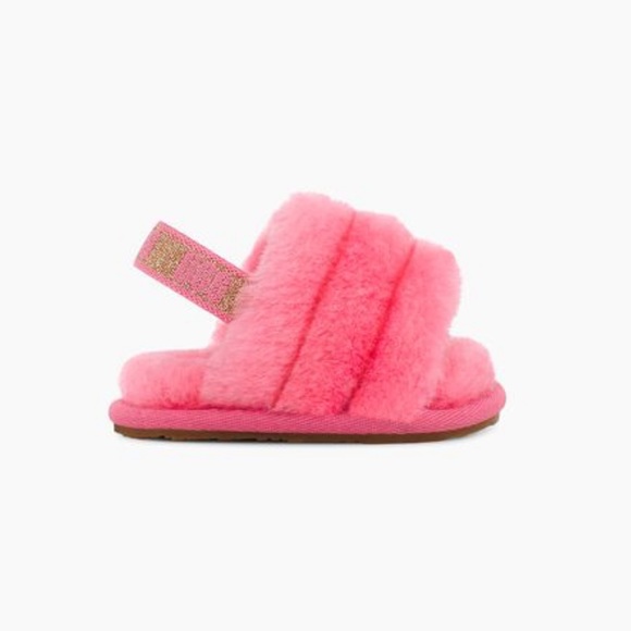 UGG Other - NEW Ugg Baby Fluff Yeah Slide Glitter Pink Rose sandals